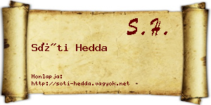 Sóti Hedda névjegykártya